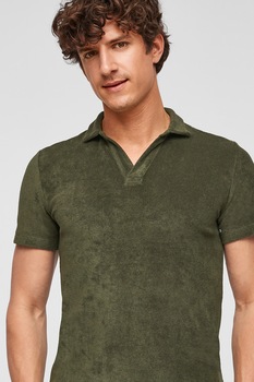 s.Oliver, Tricou polo slim fit, Verde militar s.Oliver, Tricou polo slim fit, Verde militar