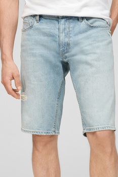 s.Oliver, Pantaloni scurti de denim cu aspect decolorat, Albastru deschis s.Oliver, Pantaloni scurti de denim cu aspect decolorat, Albastru deschis
