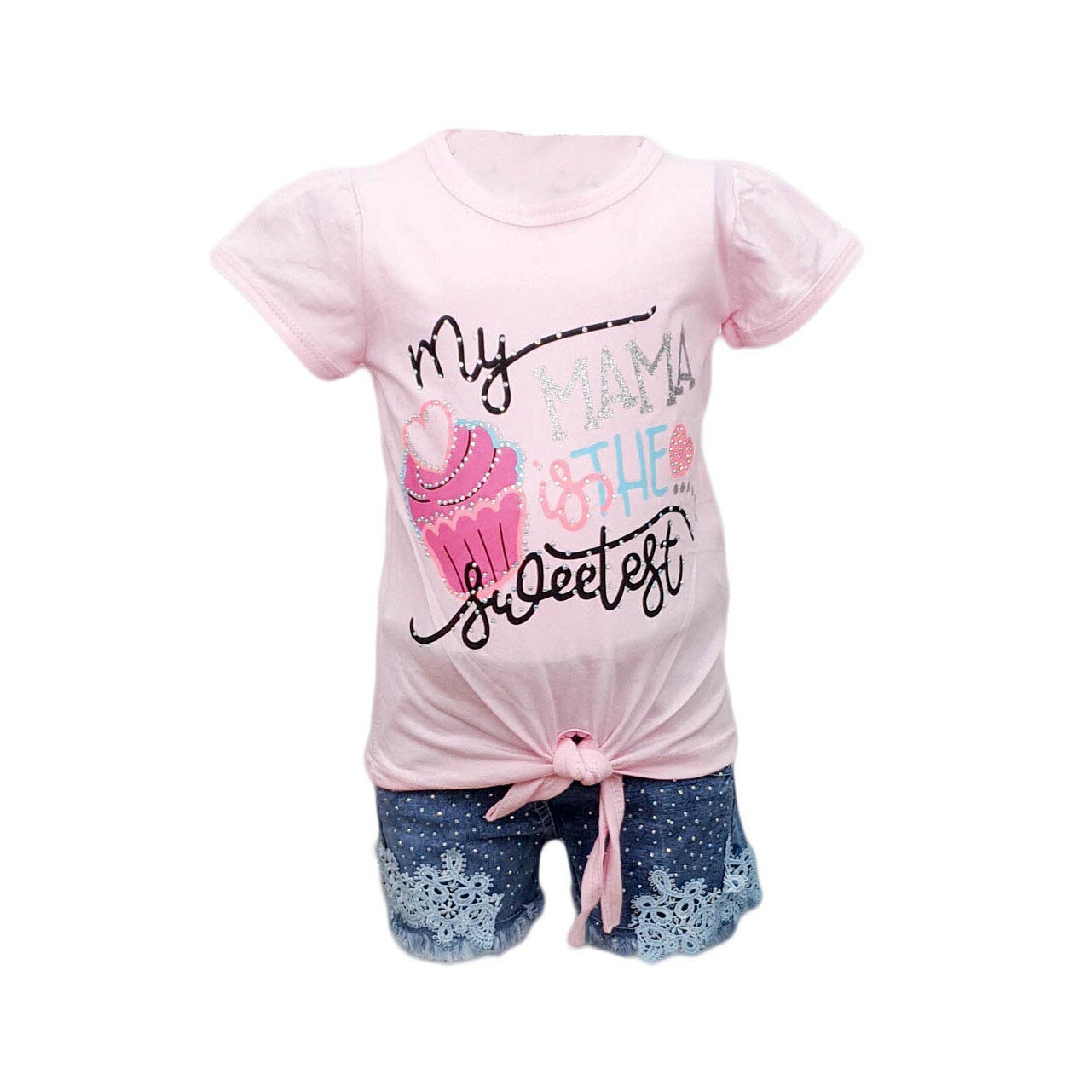 Compleu Fantasia Land doua piese roz/albastru, Roz-Albastru