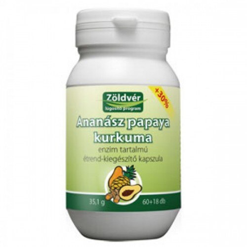 Capsule de Ananas, Papaya, Curcuma 78 capsule ,Viva Natura