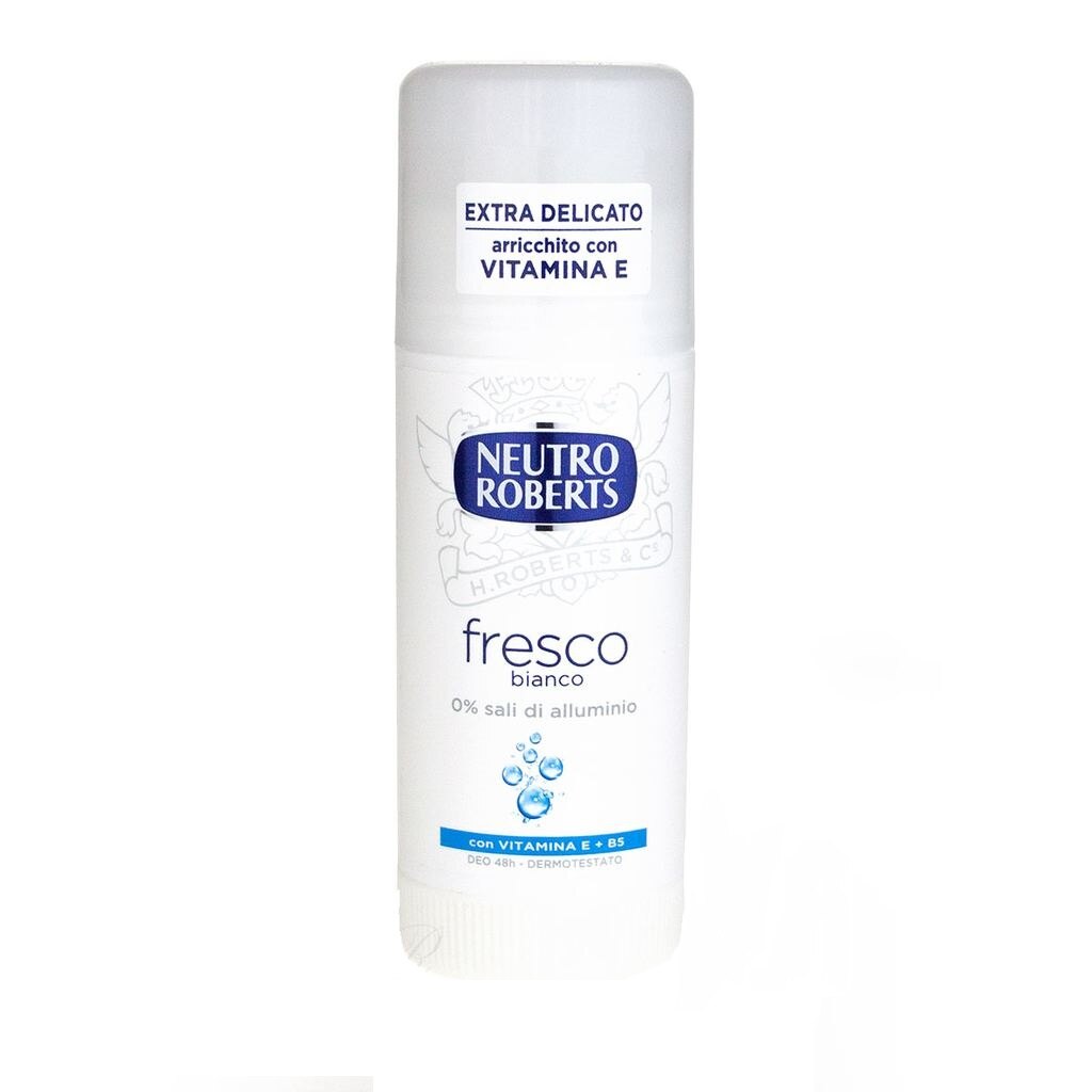 Deodorant Stick Neutro Roberts Fresco Bianco Vitamina E, 48h 40 ml