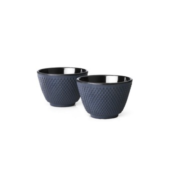 Set 2 cesti ceai Xilin G004B, fonta, alastru , 120 ml -352458 Set 2 cesti ceai Xilin G004B, fonta, alastru , 120 ml -352458