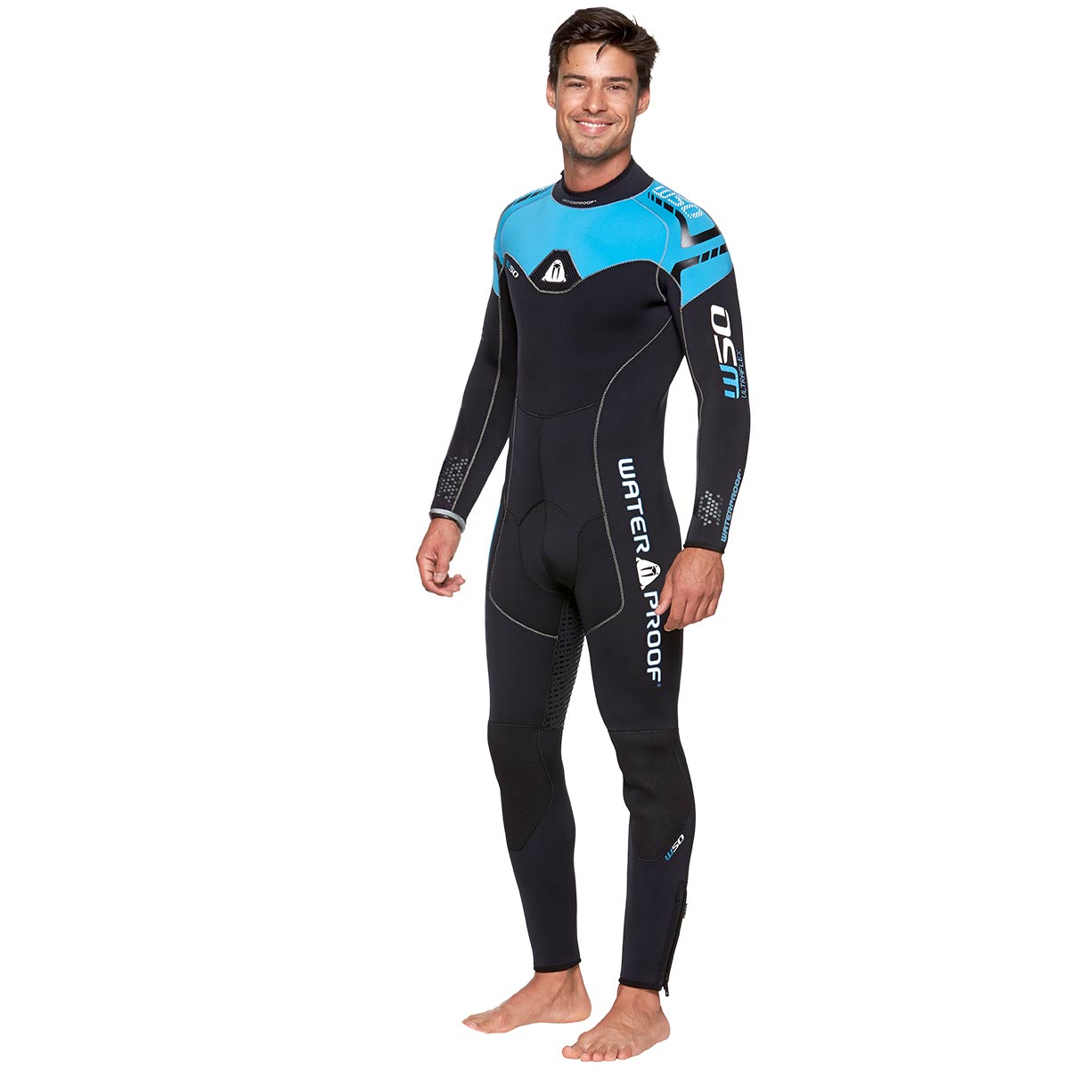 Costum Waterproof - W50, Negru-albastru, Barbati, 5 mm, S