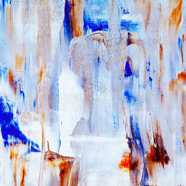 Autocolant Art Star pentru mobilier, Abstract alb, rosu si albastru, autoadeziv, latime 50 cm x lungime 70 cm