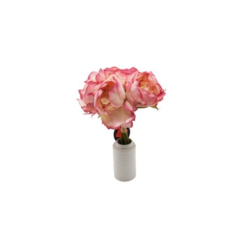 Buchet artificial cu 7 fire, Naimeed D3096, culoare Roz / Alb, 26 x 19 cm Buchet artificial cu 7 fire, Naimeed D3096, culoare Roz / Alb, 26 x 19 cm