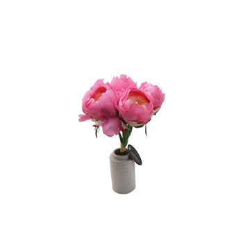 Buchet artificial cu 5 fire, Naimeed D3097, culoare Roz, 25 x 17 cm Buchet artificial cu 5 fire, Naimeed D3097, culoare Roz, 25 x 17 cm