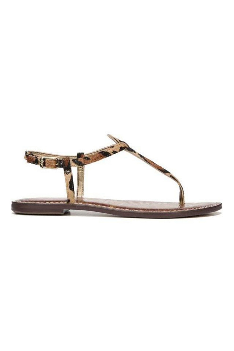Sam Edelman, Sandale de piele cu bareta in forma de T Gigi, Maro, 6