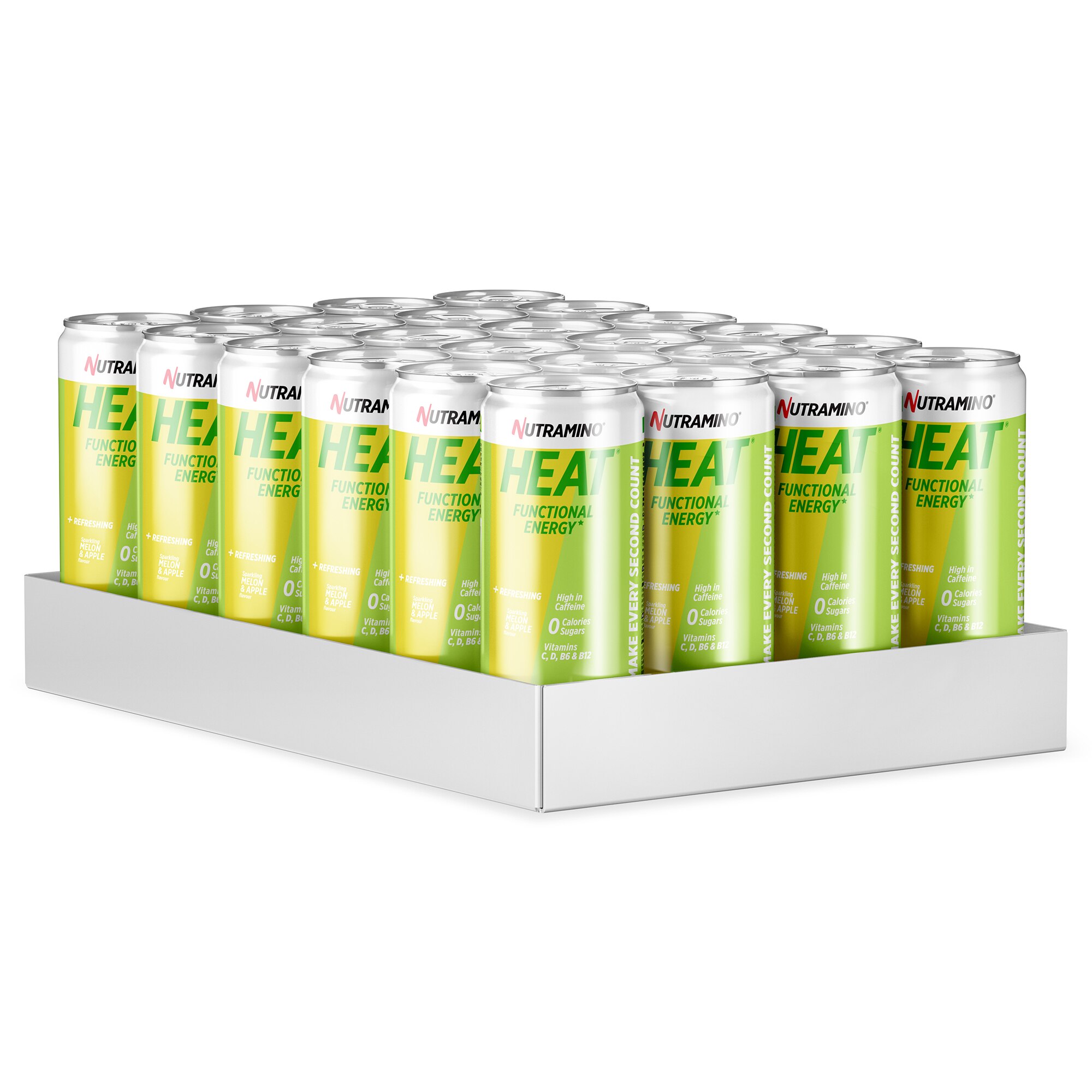 Pre Workout, Nutramino Heat Melon Apple, 24 buc x 250 ml