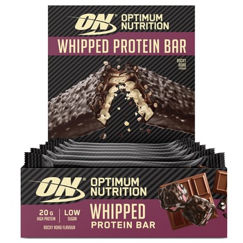 Batoane proteice, Optimum Nutrition Bar Rocky Road, 10 buc x 60 g Batoane proteice, Optimum Nutrition Bar Rocky Road, 10 buc x 60 g