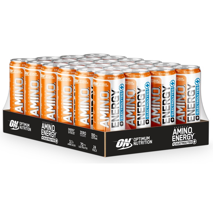Pre Workout Optimum Nutrition Amino Energy, Orange, 24 buc x 250ml