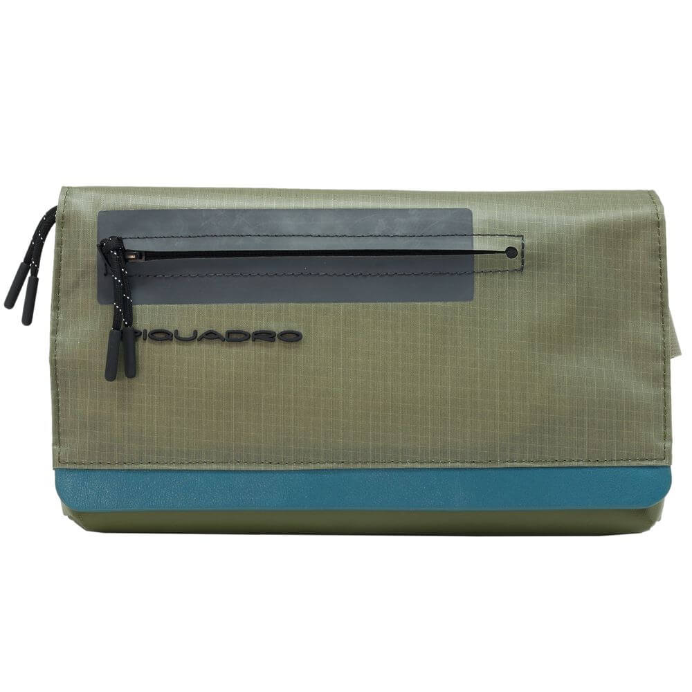 Borseta de brau (marsupiu), PIQUADRO, cu protectie pentru gadget-uri, CA5538W112/VE, verde