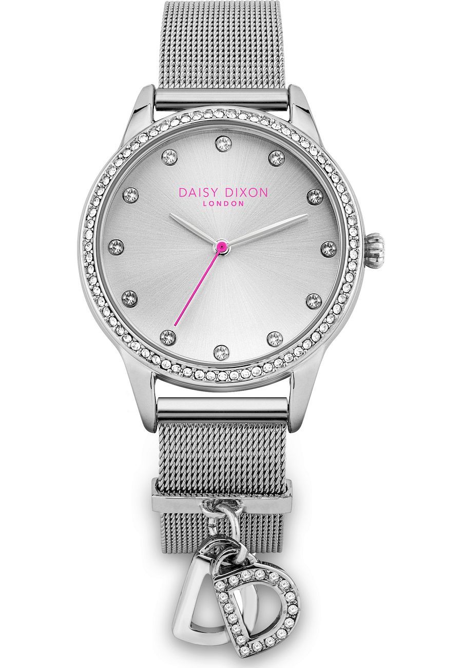 Ceas unisex Daisy Dixon DD114SM, Analog, Otel inoxidabil, 3 ATM, Argintiu