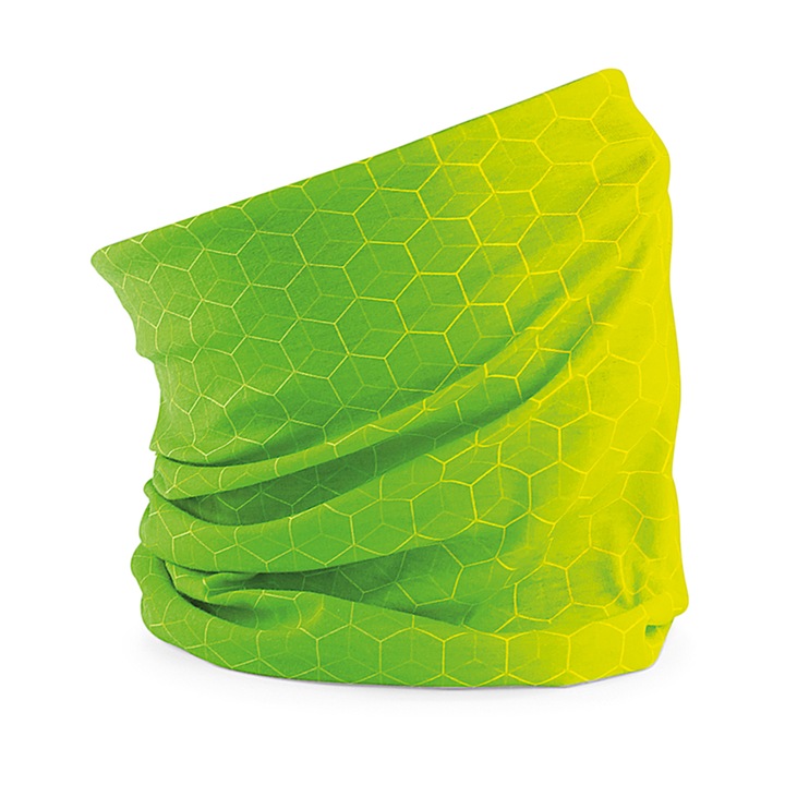 Мултифункционална бандана, Геометрична, зелена, 52/62 см