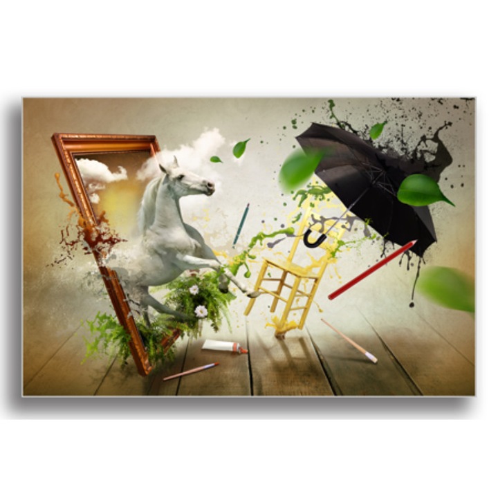 Printly, Színes Vászonkép, "Varázslatos világ" címmel, 100x70cm