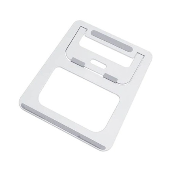 Suport Pliabil din Aluminiu cu Inaltime fixa pentru Laptop sau Notebook 24 x 21 cm G Glixicom®