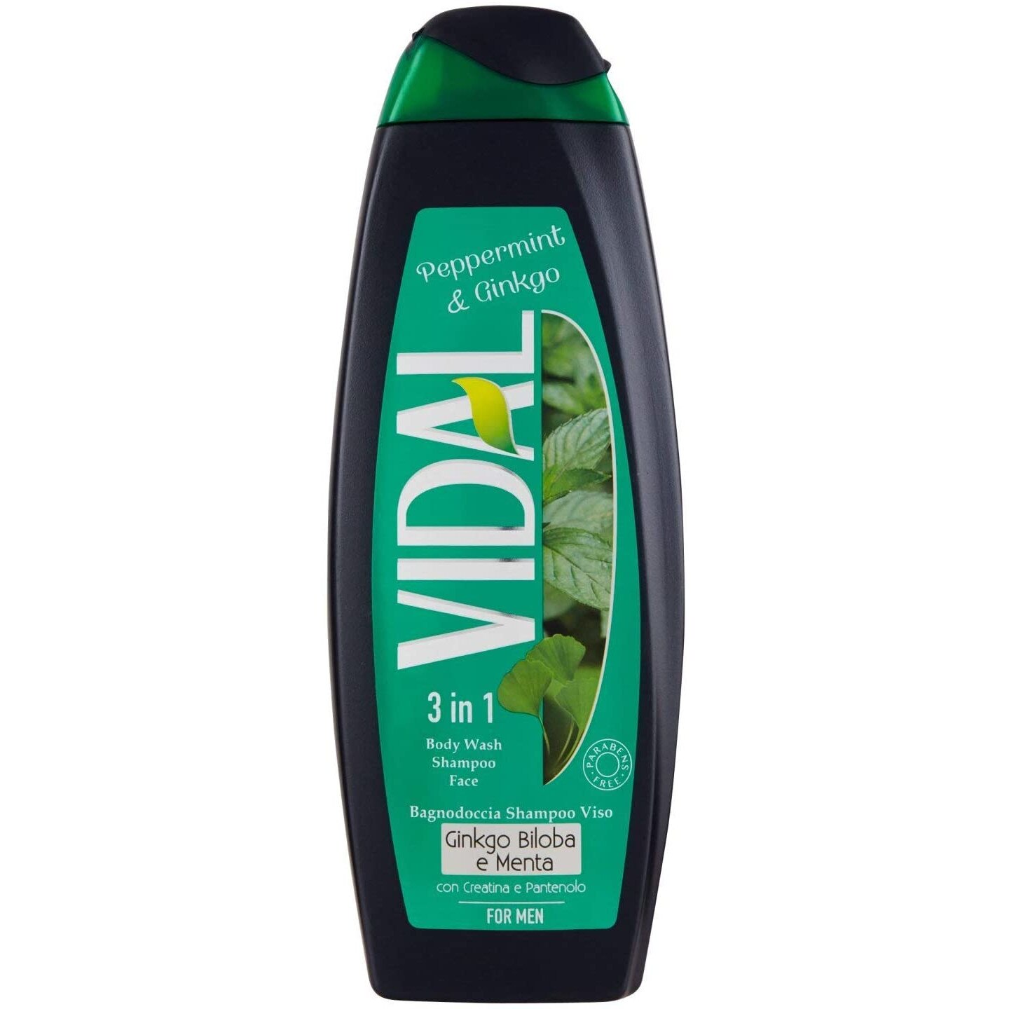 Gel de dus Vidal Men Menta si Ginkgo, 500 ml