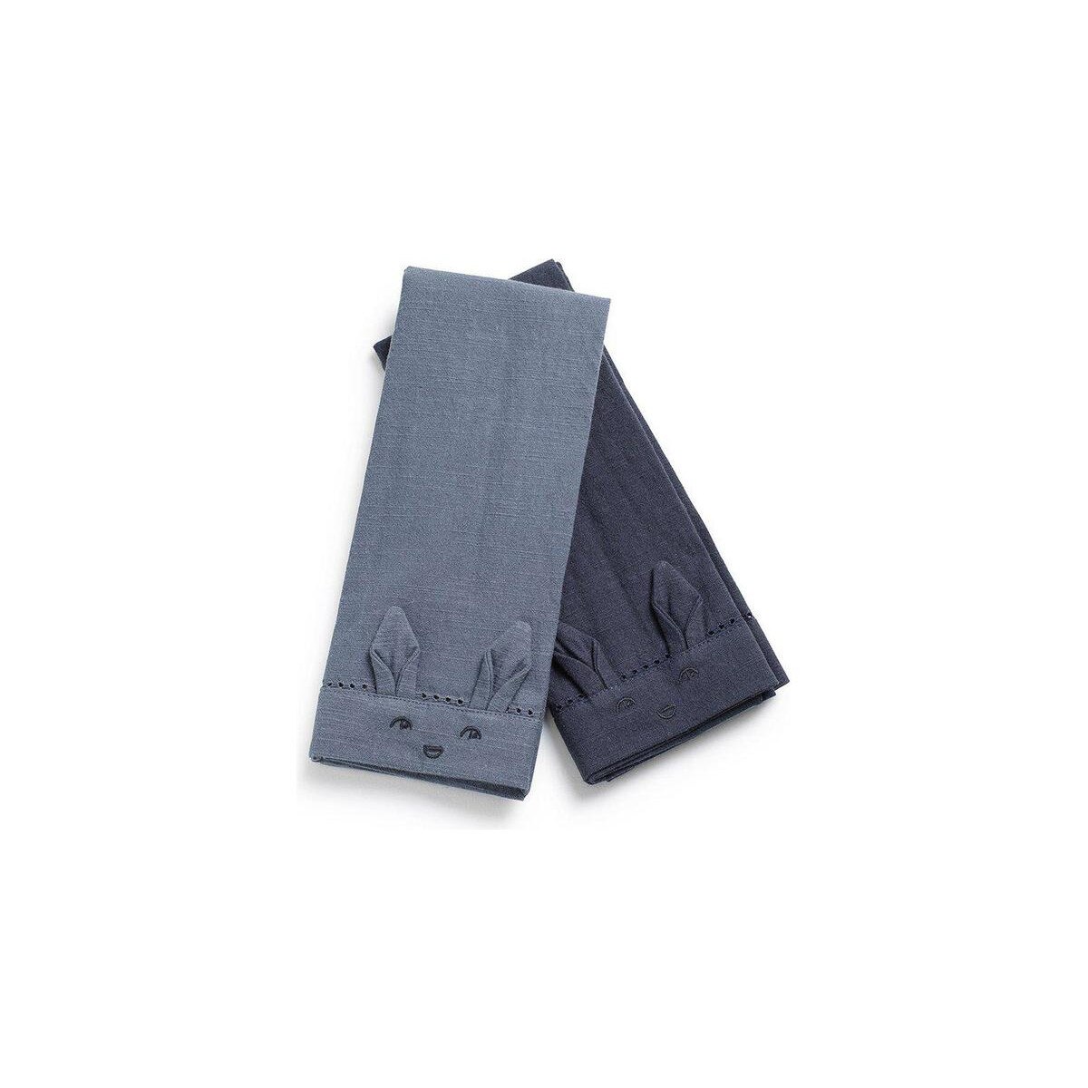 Set 2 prosoape bebe Elodie Details, Albastru, 45 x 45 cm