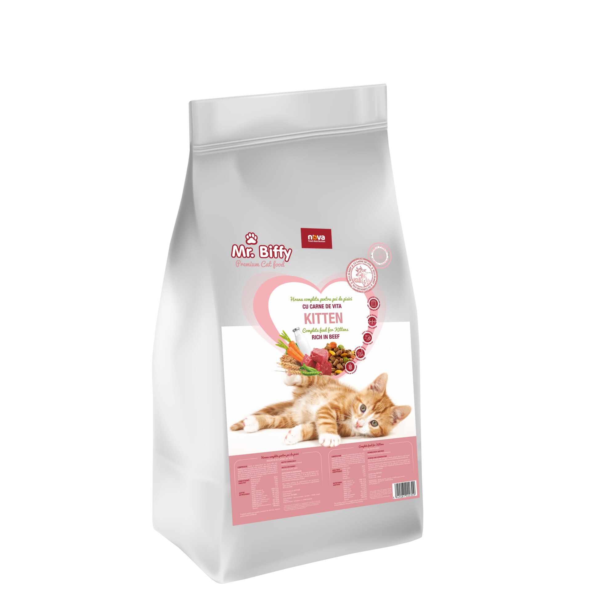 Hrana uscata pentru pisici, Mr. Biffy, premium, Kitten, 10 kg