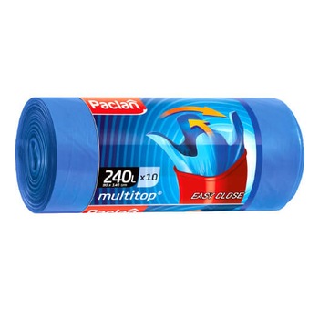 Saci menajeri multitop 240 l blue 10 buc paclan Saci menajeri multitop 240 l blue 10 buc paclan