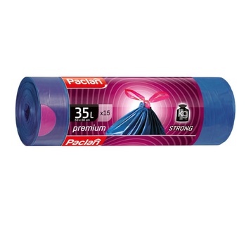 Saci menajeri premium cu snur 35 l negri 15 buc paclan Saci menajeri premium cu snur 35 l negri 15 buc paclan