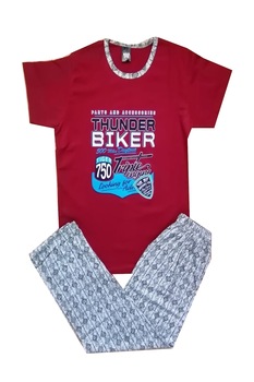 Pijama barbat,maneca scurta si pantalon lung, Bordo Pijama barbat,maneca scurta si pantalon lung, Bordo