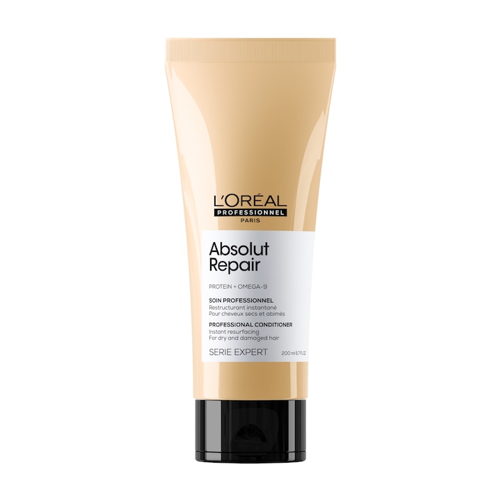 Balsam de par, L’Oreal Professionnel Serie Expert Absolut Repair, pentru par uscat si deteriorat, cu ulei de germeni de grau & proteine pentru restructurarea si refacerea fibrei, 200ml
