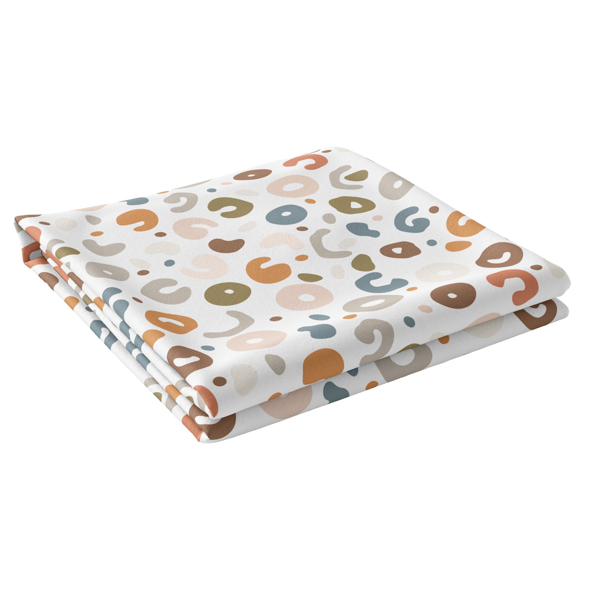 Paturica din bumbac organic tricotat 6 in 1, 0-5 ani, 90x120 cm, Bebeke Organic Nature, Shapes
