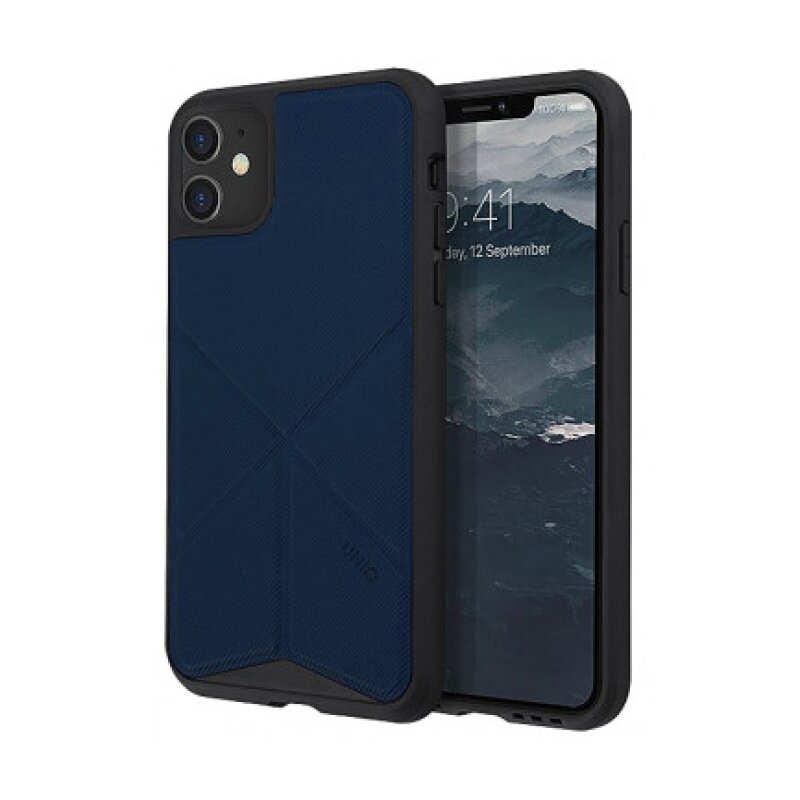 Husa Cover TPU-Textil Uniq Rigor pentru iPhone 11 UNIQ-IP6.1HYB(2019)-TRSFBLU Albastru