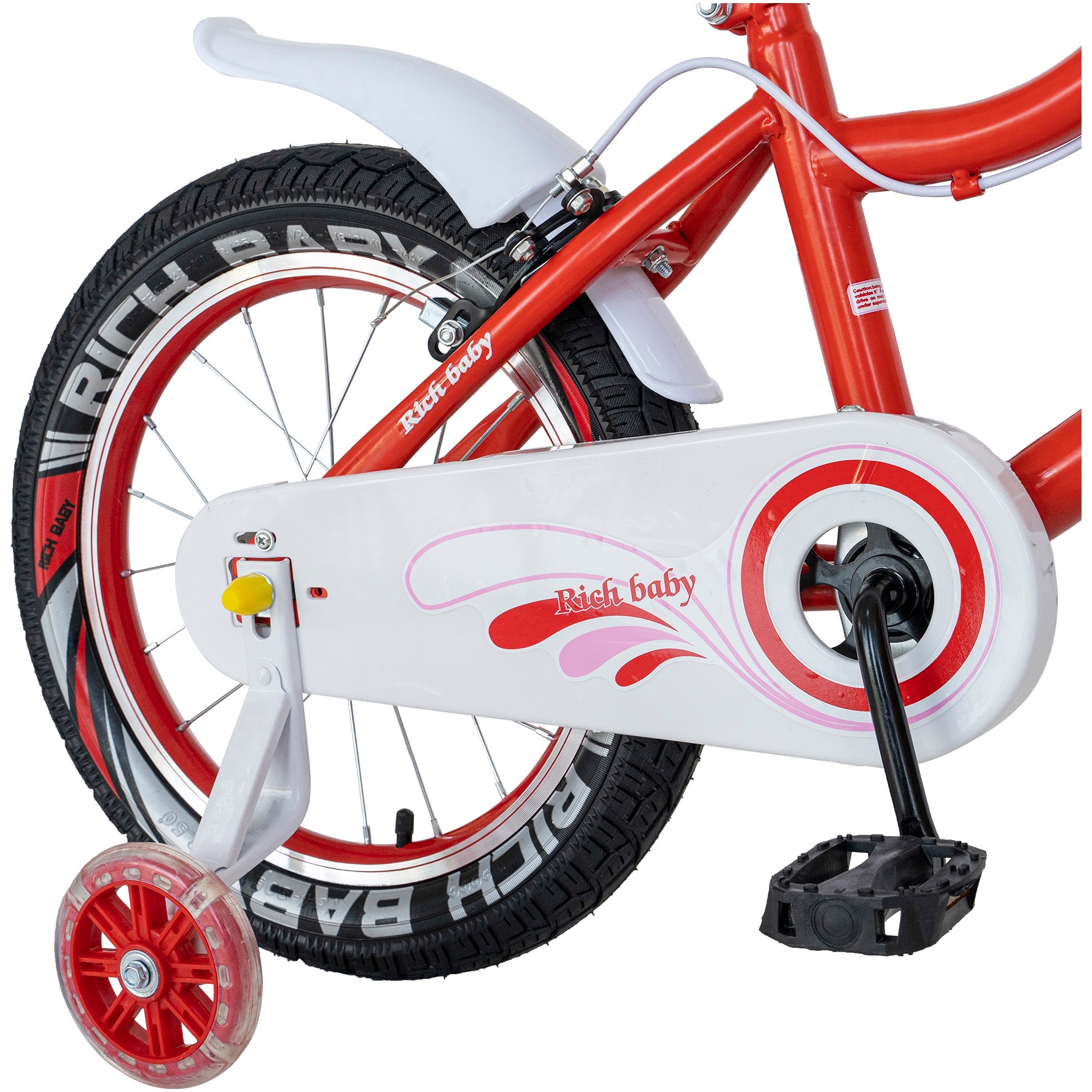 Детски велосипед Rich 16'' R1604A, Червен/Бял - eMAG.bg