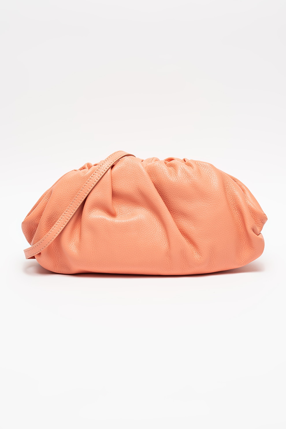 Massimo Castelli, Geanta crossbody de piele cu bareta detasabila, Roz pastel