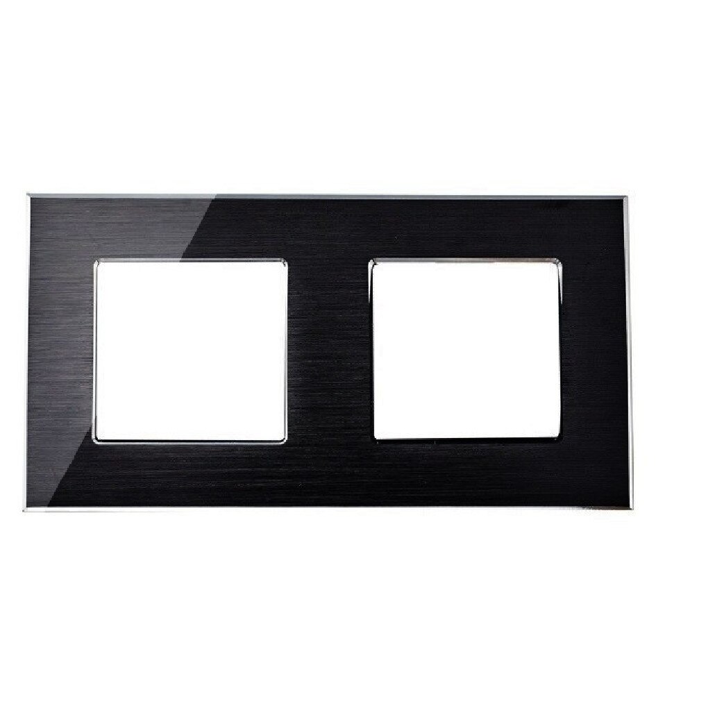 Rama pentru 2 aparate / prize, negru