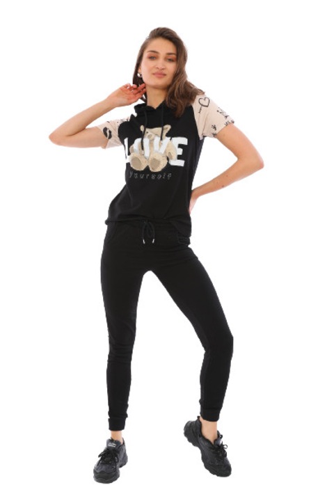 Compeu dama ursulet 1, Negru/Crem