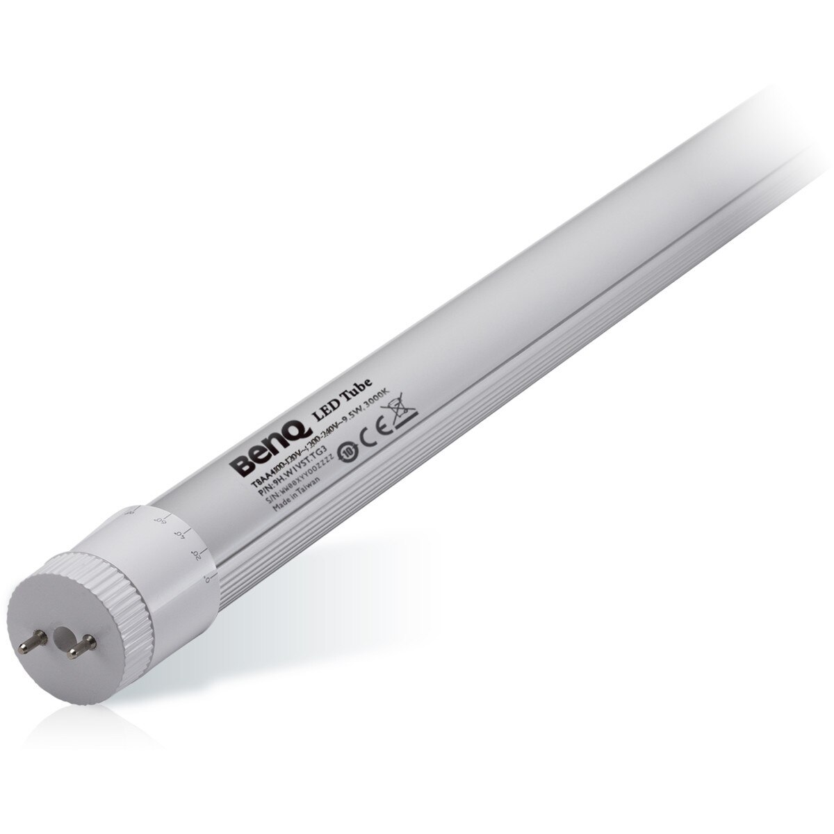 Tub LED BenQ T8 AA3, 60cm, G13, 9.5W, 850 lumeni, 25000h, Lumina calda, 3000K, Iluminare 120 de grade