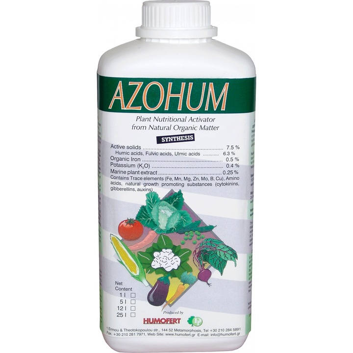 Activator nutritional pentru plante AZOHUM - 1 Litru