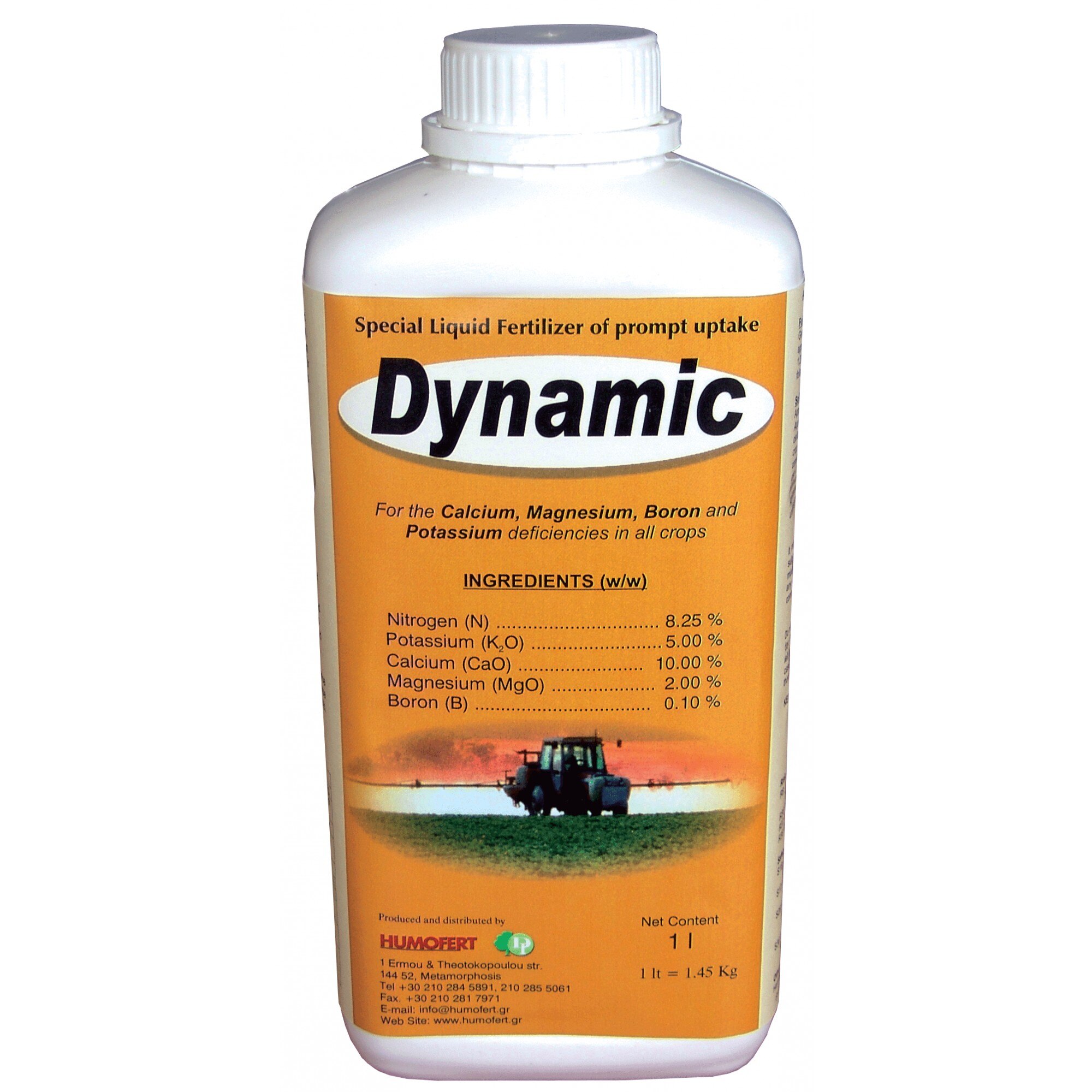 Ingrasamant lichid DYNAMIC 8-0-5 + 10% CaO + 2% MgO + 0.1% B - 1 Litru