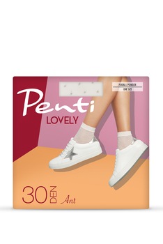 Sosete scurte dama Penti Ant, Elastan/Poliamida, Model buline, 30 Den, Crem, Marime universala Sosete scurte dama Penti Ant, Elastan/Poliamida, Model buline, 30 Den, Crem, Marime universala