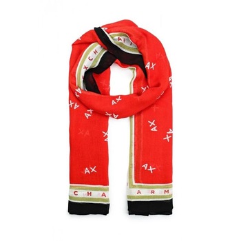 Esarfa dama Armani Exchange, 170 x 60 cm, Viscoza, Rosu/Negru/Auriu Esarfa dama Armani Exchange, 170 x 60 cm, Viscoza, Rosu/Negru/Auriu