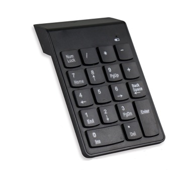 Tastatura numerica wireless, 18 taste, Pentru laptop sau PC, Negru Tastatura numerica wireless, 18 taste, Pentru laptop sau PC, Negru