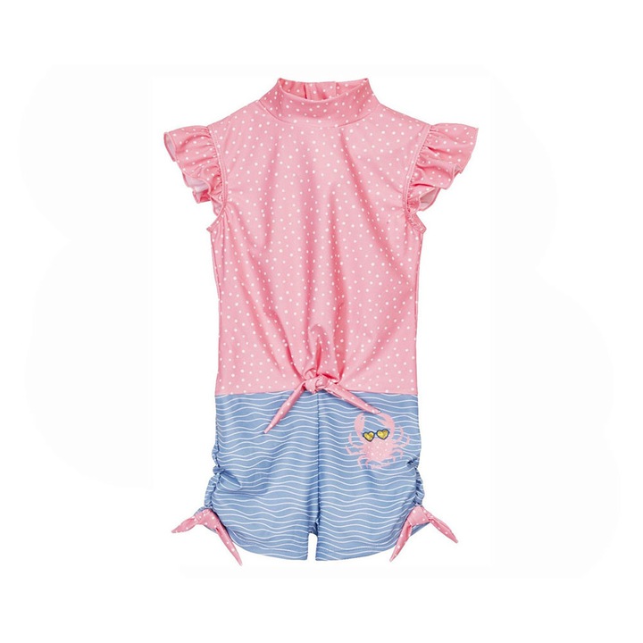 Детски цял бански с uv защита, Playshoes, Crab, 74-80 CM