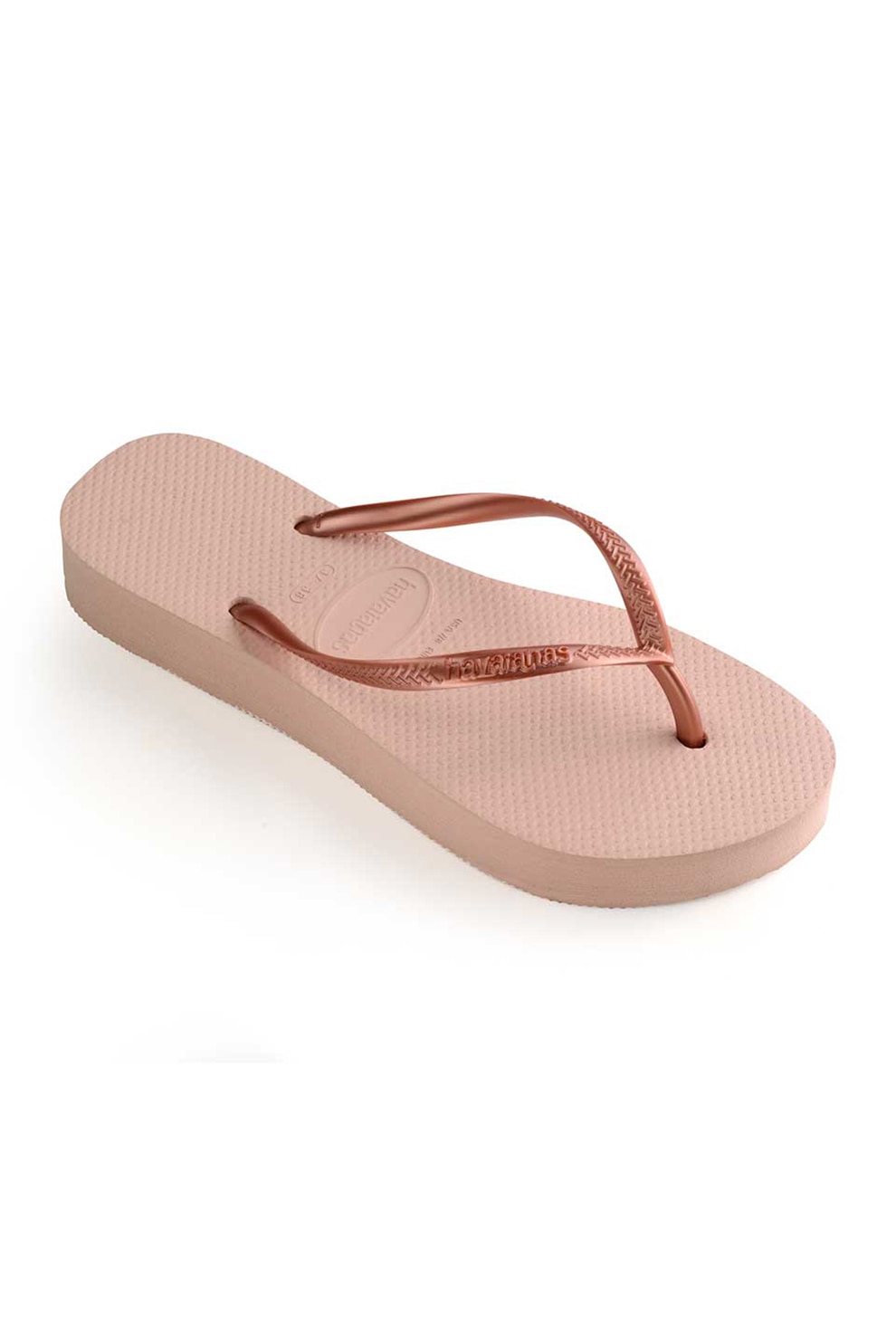 Havaianas, Papuci flip-flop flatform Slim, Maro bronz, 41-42