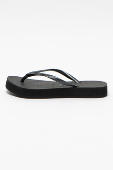 Havaianas, Papuci flip-flop din cauciuc Slim, Negru, 41-42 Havaianas, Papuci flip-flop din cauciuc Slim, Negru, 41-42