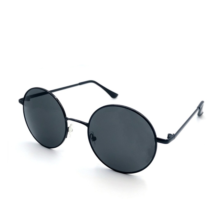 Nevermore Fashion Retro John Lennon kerek uniszex napszemüveg, UV400, fekete