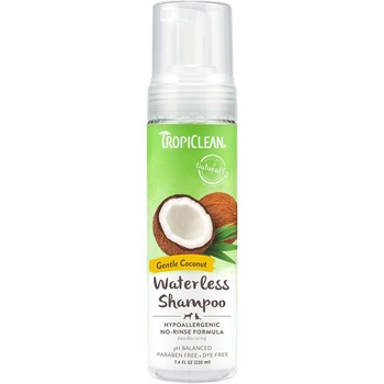 Sampon uscat hipoalergenic pentru caini si pisici, Tropiclean, 220ml Sampon uscat hipoalergenic pentru caini si pisici, Tropiclean, 220ml