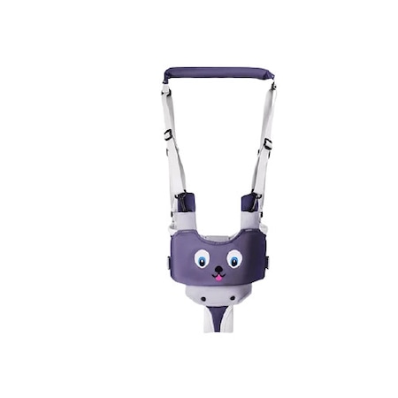 Ham multifunctional cu chilot detasabil Lala KiDs ,premergator pentru asistarea la mersul bebelusului , ajustabil , culoare gri , model catelus , varsta 6-14 luni , material bumbac