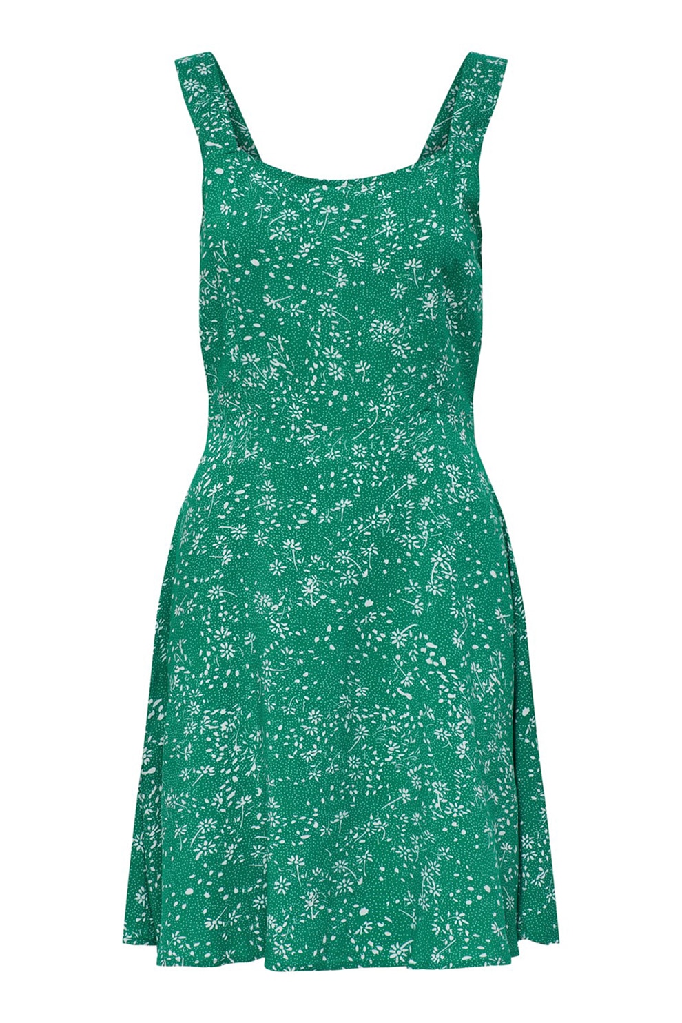 JdY, Rochie cambrata cu imprimeu floral, Verde/Alb