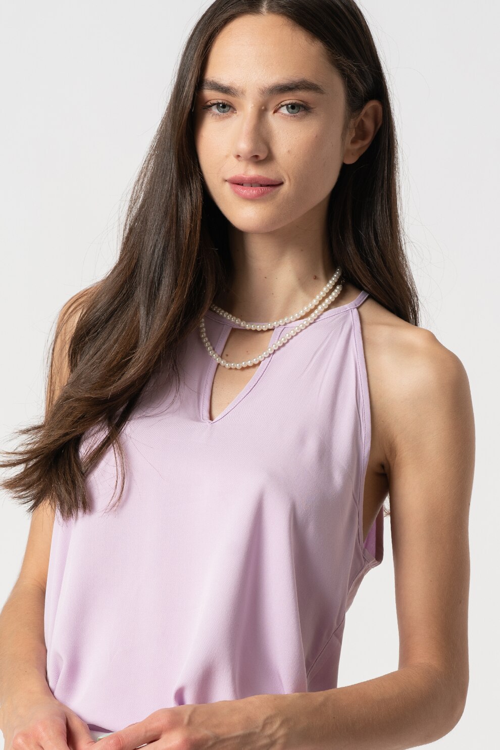 Only, Bluza din viscoza cu decupaj frontal Alma, Roz