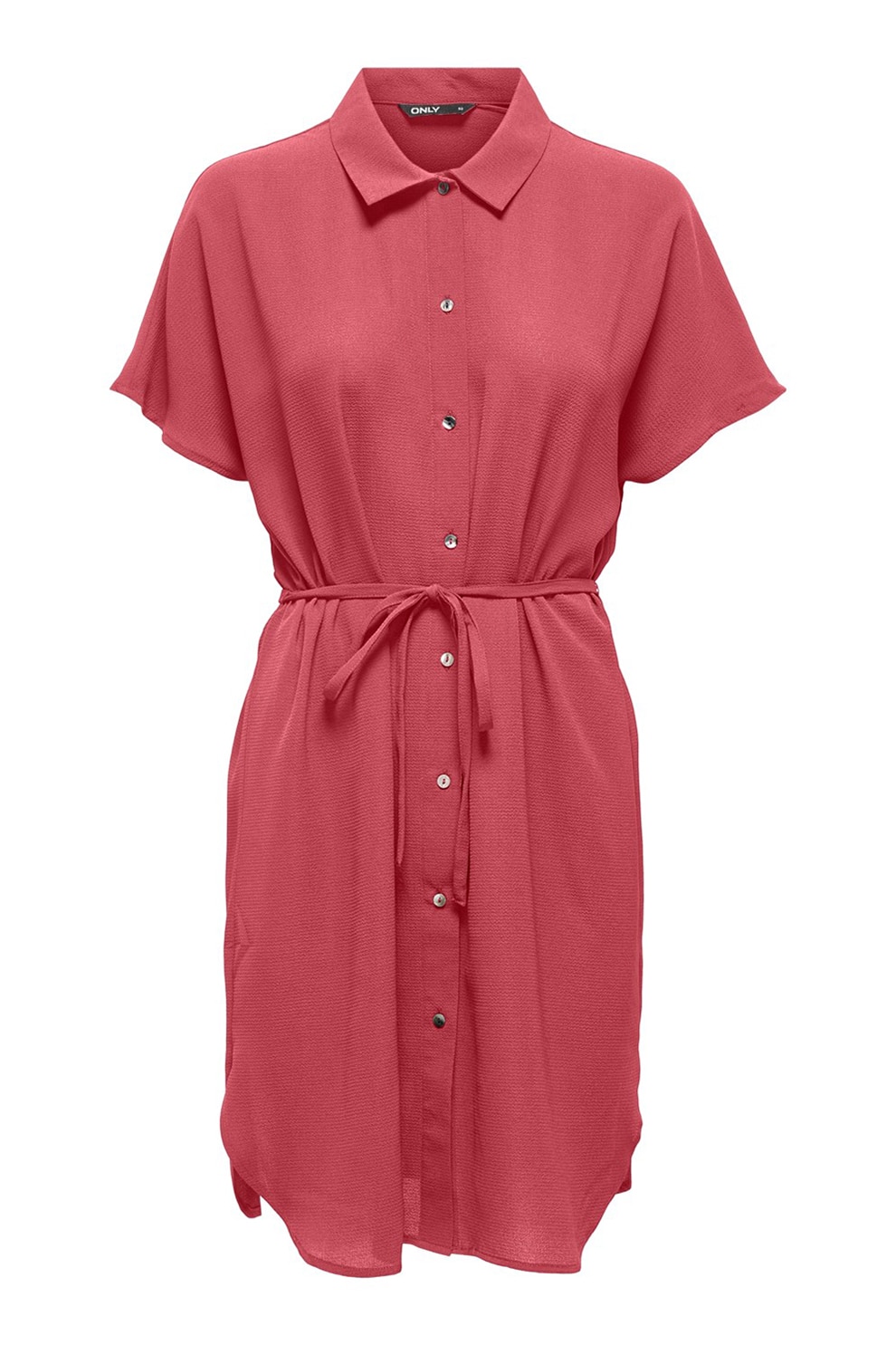 Only, Rochie-camasa cu cordon in talie Nova, Roz inchis