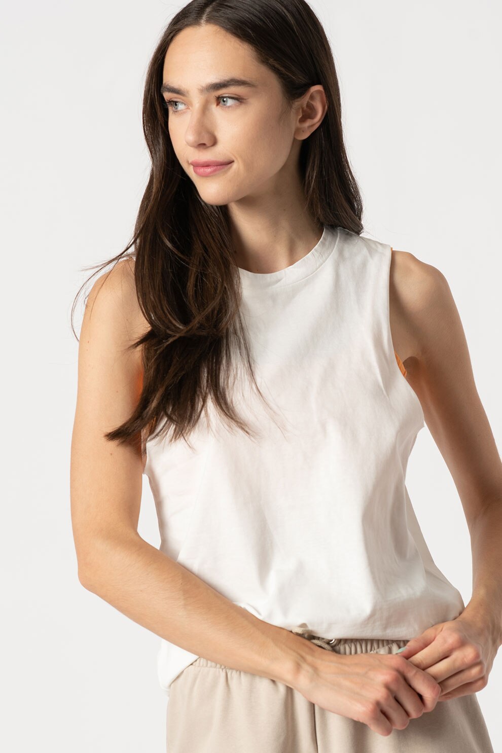 JdY, Tricou fara maneci Bonny, Alb