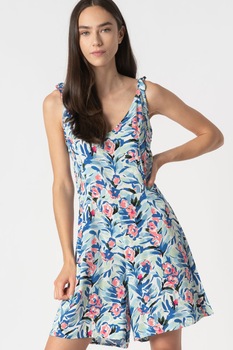 Only, Salopeta scurta cu decolteu in V Alaska, Alb/Bleumarin/Roz Only, Salopeta scurta cu decolteu in V Alaska, Alb/Bleumarin/Roz