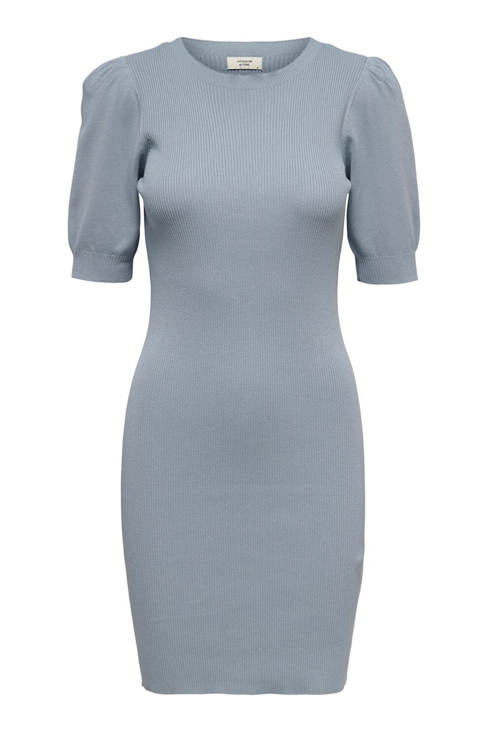 JdY, Rochie bodycon cu maneci bufante, Gri deschis, L